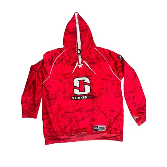 STRIKER ICE Hockey Hoody Camo Red Sz 2XL - Picture 1 of 5